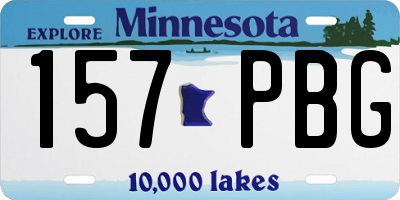 MN license plate 157PBG