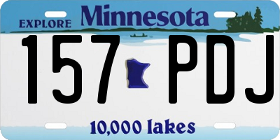 MN license plate 157PDJ