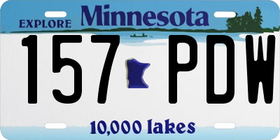 MN license plate 157PDW