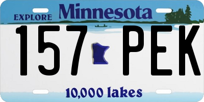 MN license plate 157PEK