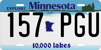 MN license plate 157PGU
