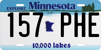 MN license plate 157PHE