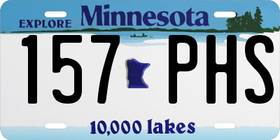 MN license plate 157PHS