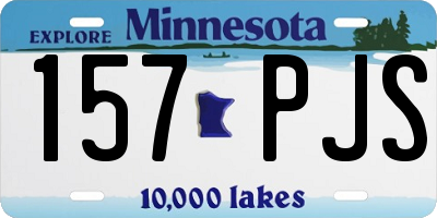 MN license plate 157PJS