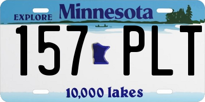 MN license plate 157PLT