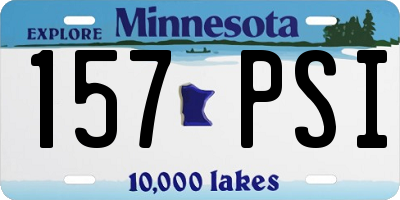 MN license plate 157PSI