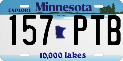 MN license plate 157PTB