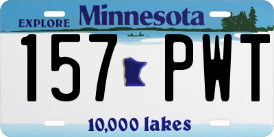 MN license plate 157PWT