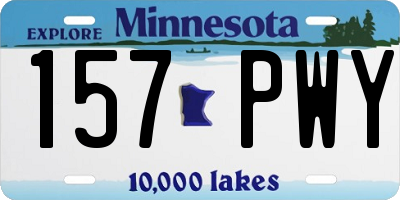 MN license plate 157PWY