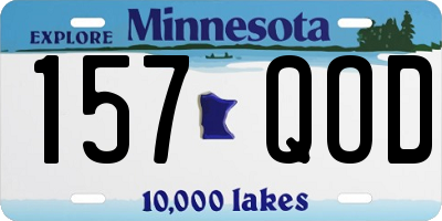 MN license plate 157QOD