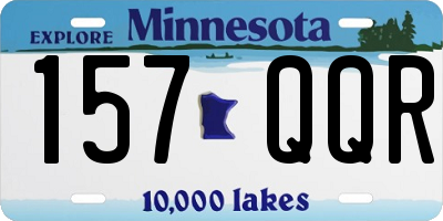 MN license plate 157QQR