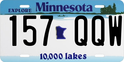MN license plate 157QQW