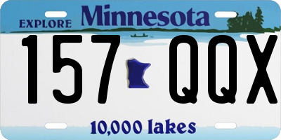 MN license plate 157QQX