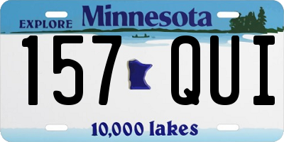 MN license plate 157QUI