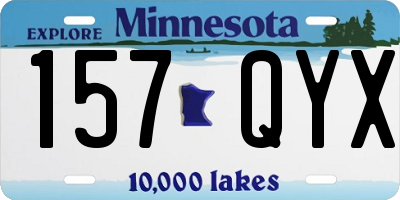 MN license plate 157QYX