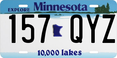 MN license plate 157QYZ