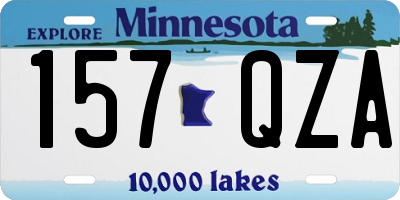 MN license plate 157QZA