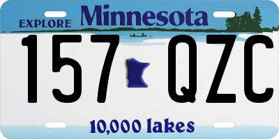 MN license plate 157QZC