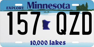 MN license plate 157QZD