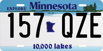 MN license plate 157QZE