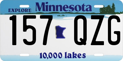 MN license plate 157QZG