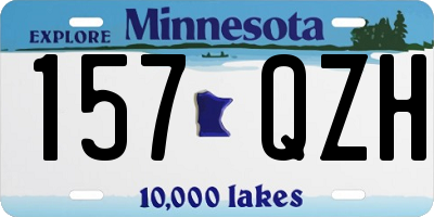 MN license plate 157QZH