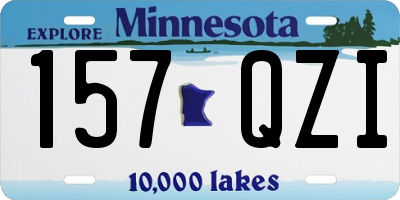 MN license plate 157QZI