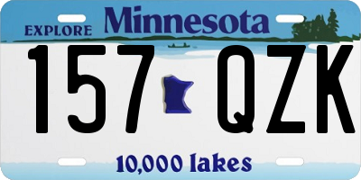 MN license plate 157QZK