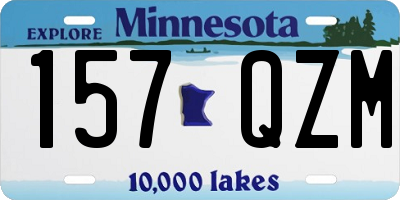 MN license plate 157QZM