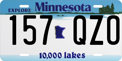 MN license plate 157QZO