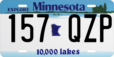 MN license plate 157QZP