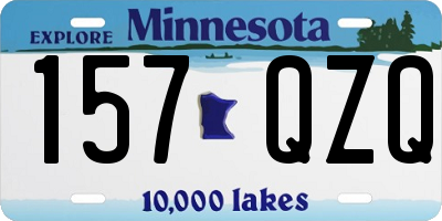 MN license plate 157QZQ