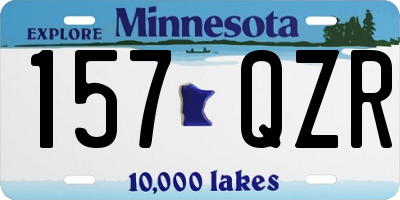 MN license plate 157QZR
