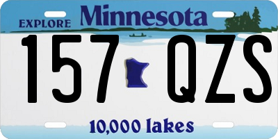 MN license plate 157QZS