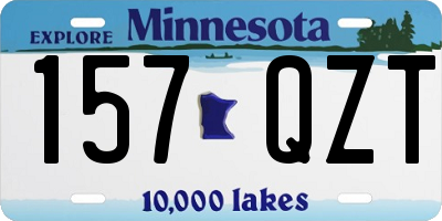 MN license plate 157QZT
