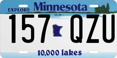 MN license plate 157QZU