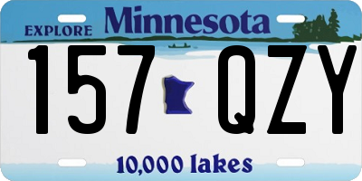 MN license plate 157QZY
