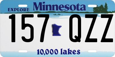 MN license plate 157QZZ
