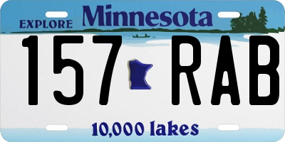 MN license plate 157RAB