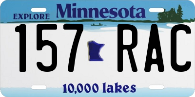 MN license plate 157RAC