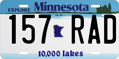 MN license plate 157RAD