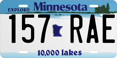 MN license plate 157RAE