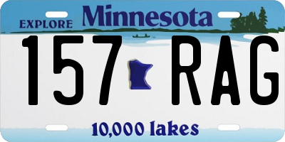 MN license plate 157RAG