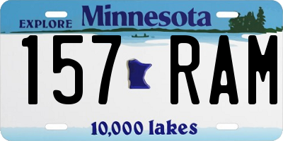 MN license plate 157RAM