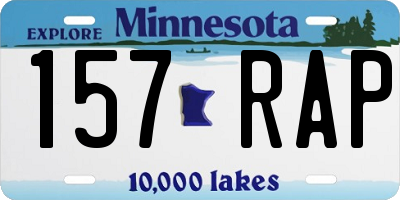 MN license plate 157RAP