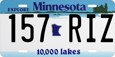 MN license plate 157RIZ