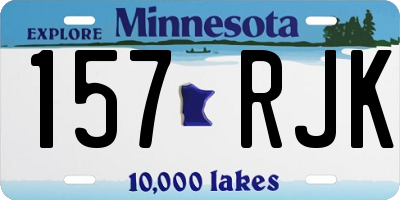 MN license plate 157RJK