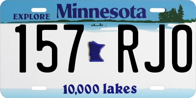 MN license plate 157RJO