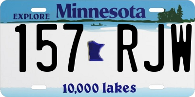 MN license plate 157RJW