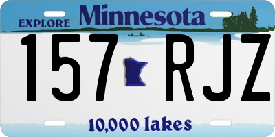 MN license plate 157RJZ